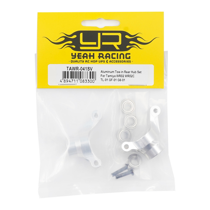 Preview: Yeah Racing Aluminium Hinterradträger Set m. 2° Vorspur für Tamiya WR02 / WR02C / TL-01 / GF-01 / G6-01