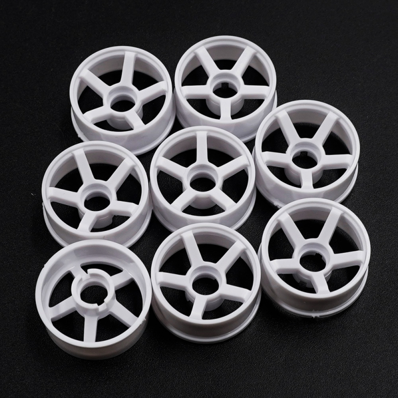 Yeah Racing Kunststoff-Felgensatz RWD, schmal, 8,5 × 20 mm, Offset 0 / +1 / +1,5 / +2, Weiß, für 1:28 Mini-Z
