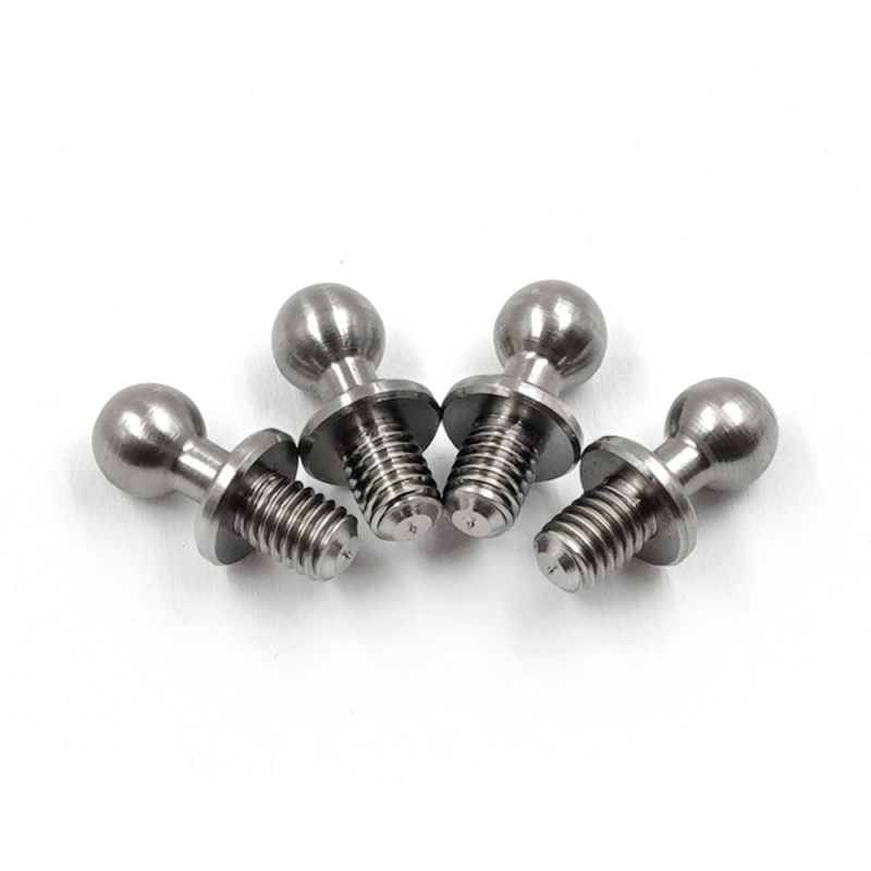 Yeah Racing Hochpräzise 64 Titan Ball Stud 4.3mm x 4mm (4 Stück)