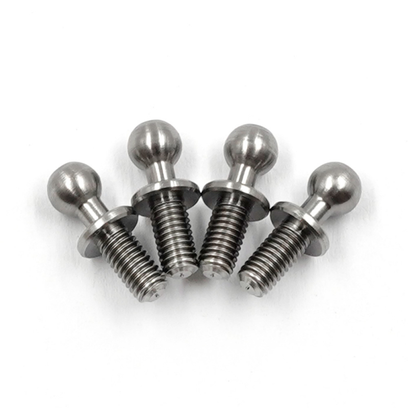 Yeah Racing Hochpräzise 64 Titan Ball Stud 4.3mm x 6mm (4 Stück)