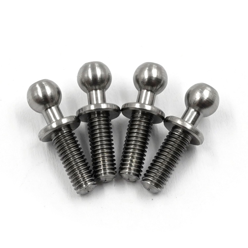Yeah Racing Hochpräzise 64 Titan Ball Stud 4.3mm x 8mm (4 Stück)