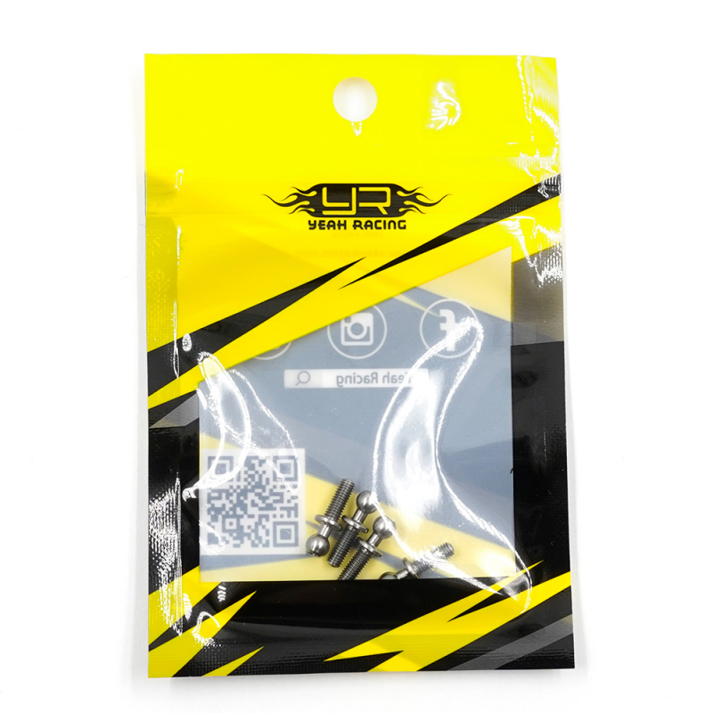 Preview: Yeah Racing Hochpräzise 64 Titan Ball Stud 4.3mm x 8mm (4 Stück)
