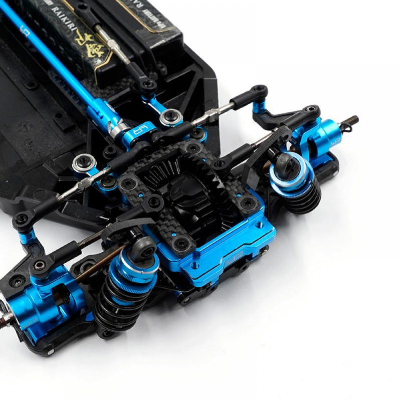 Preview: Yeah Racing Aluminium-Gehäuse für offenes Vorderachsdifferenzial mit Stabilisator-Set für Tamiya TT-02 SR/SRX