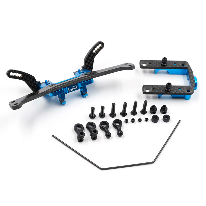 Yeah Racing Aluminium-Gehäuse für offenes Hinterachsdifferenzial mit Stabilisator-Set für Tamiya TT-02 SR/SRX