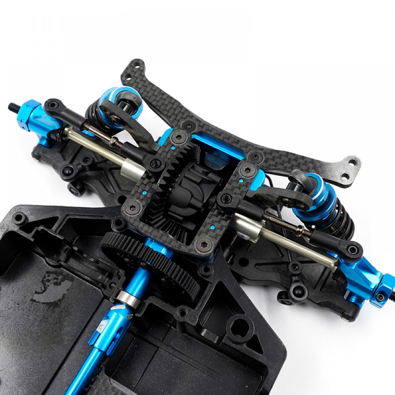 Preview: Yeah Racing Aluminium-Gehäuse für offenes Hinterachsdifferenzial mit Stabilisator-Set für Tamiya TT-02 SR/SRX