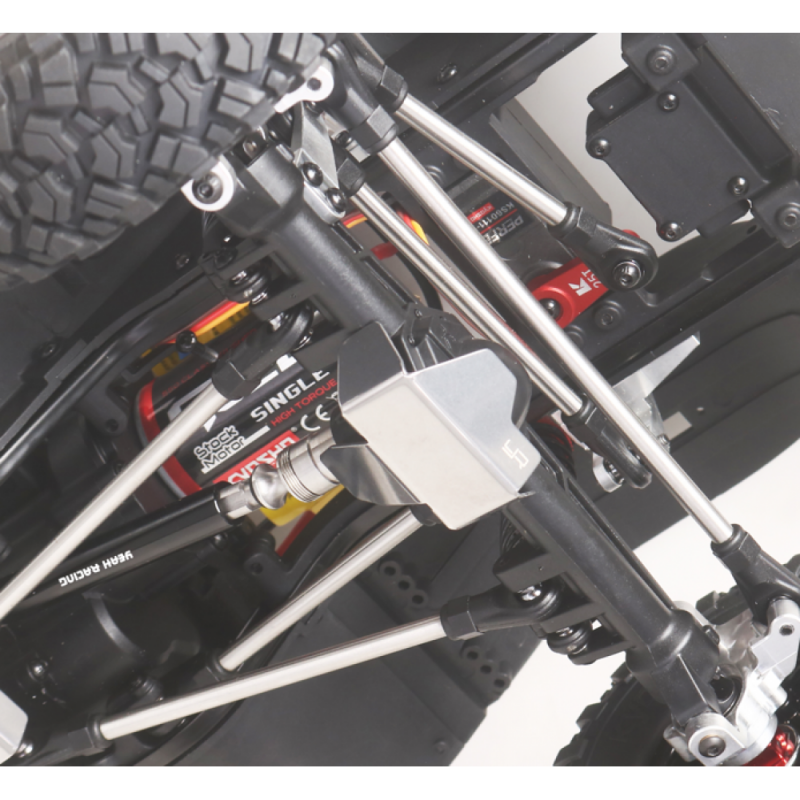Preview: Yeah Racing Edelstahl-Schutzset unten für Kyosho 1/10 KC10 Crawler