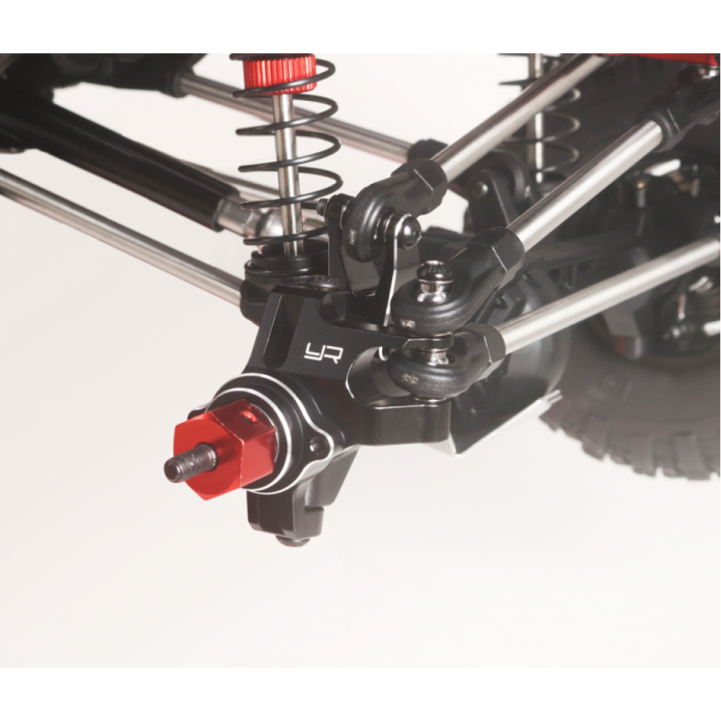 Preview: Yeah Racing Aluminium-Achsschenkel vorne (2 Stück) für Kyosho KC10 Crawler