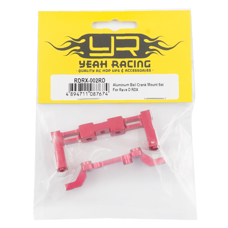 Preview: Yeah Racing Aluminium Bellcrank Halterungsset für Reve D RDX - Rot