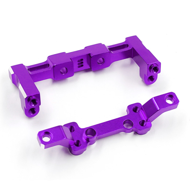 Preview: Yeah Racing Aluminium-Bellcrank-Halterungsset für Reve D RDX - Purple