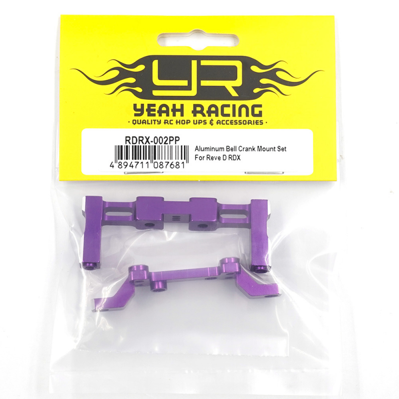 Preview: Yeah Racing Aluminium-Bellcrank-Halterungsset für Reve D RDX - Purple