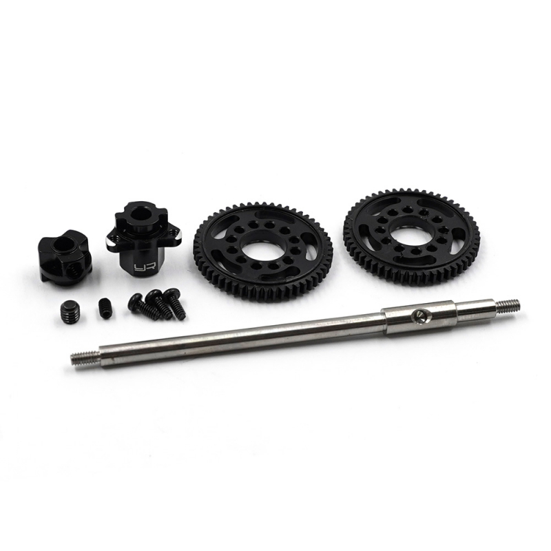 64 Titanium Vollachsen-Set mit 53Z Delrin-Zahnrad - Kyosho Mini-Z MR-03/MR-04 RWD u. XPRESS Pixel Z1