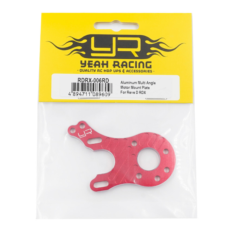 Preview: Yeah Racing Aluminium-Motorhalterplatte mit variabler Einstellposition für Reve D RDX - Rot