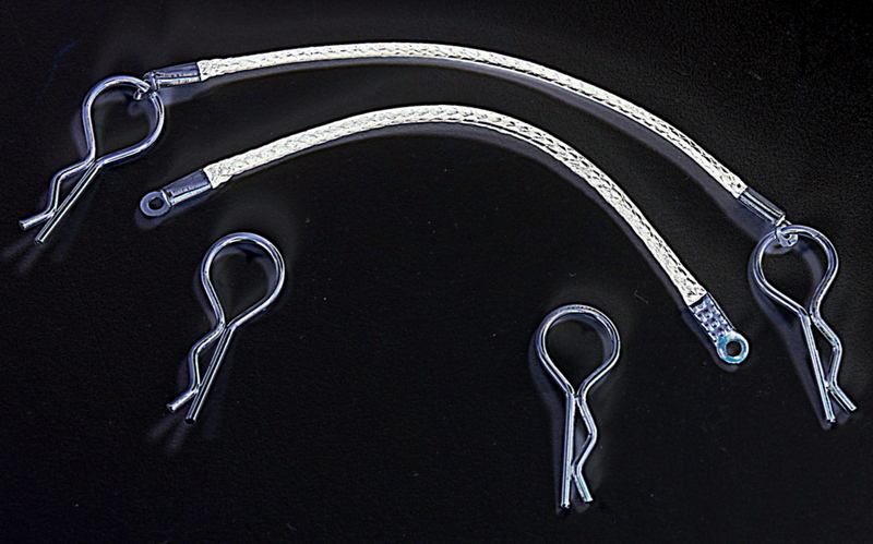 Karosseriesplinte mit Seil, silber (80mm)