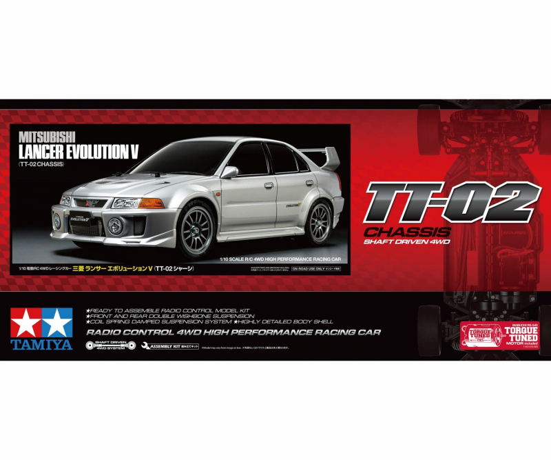 Tamiya Mitsubishi Lancer Evo V TT-02 KIT