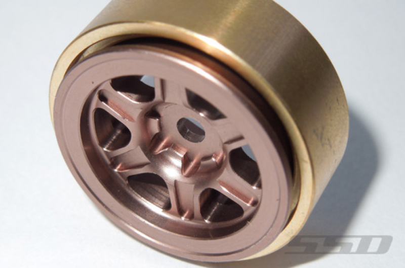 SSD 1.0" Aluminum / Brass Challenger Beadlock Wheels (2)