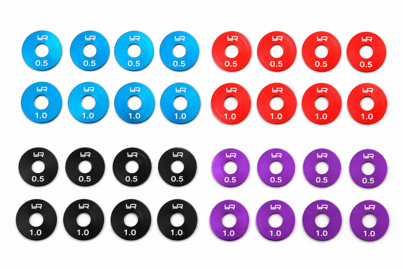 Yeah Racing Aluminum Wheel Spacer 0.5 1.0 Set 8pcs