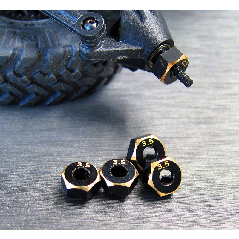 Samix SCX24 brass hex adapter (3.5mm)