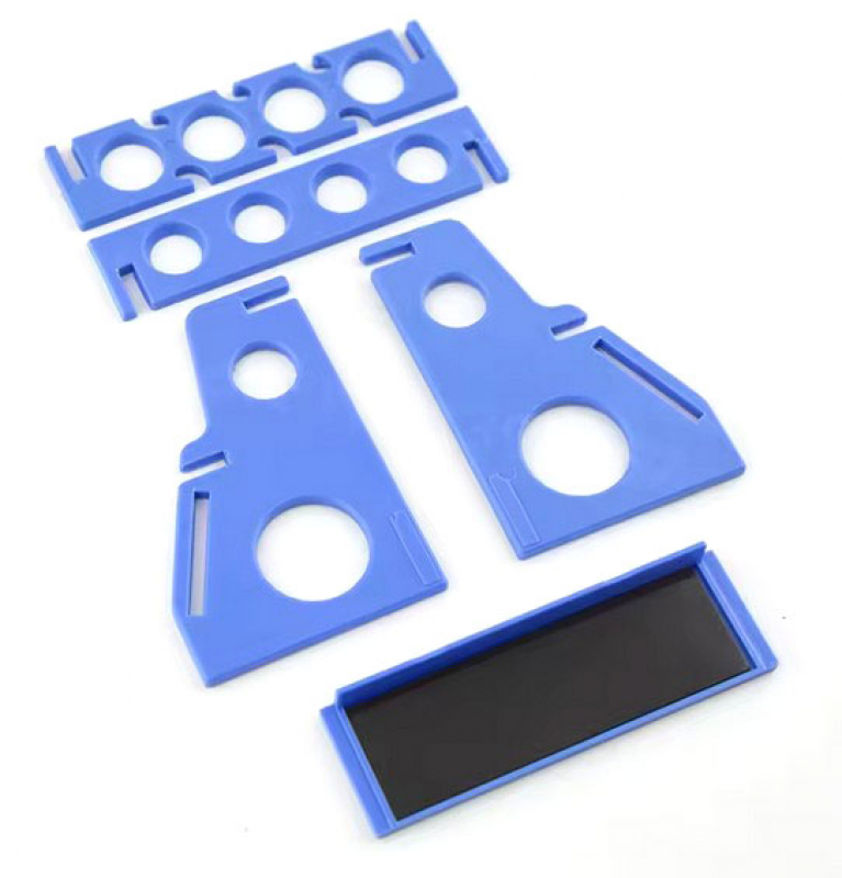 Dämpferbefüllstand blau mit Magnetablage
