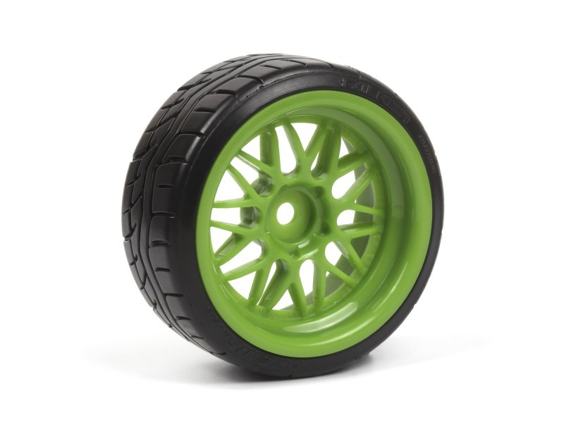 HPI Falken Azenis Drift Reifen /HRE C90 Felgen Grün 6mm Offset 4 Stück
