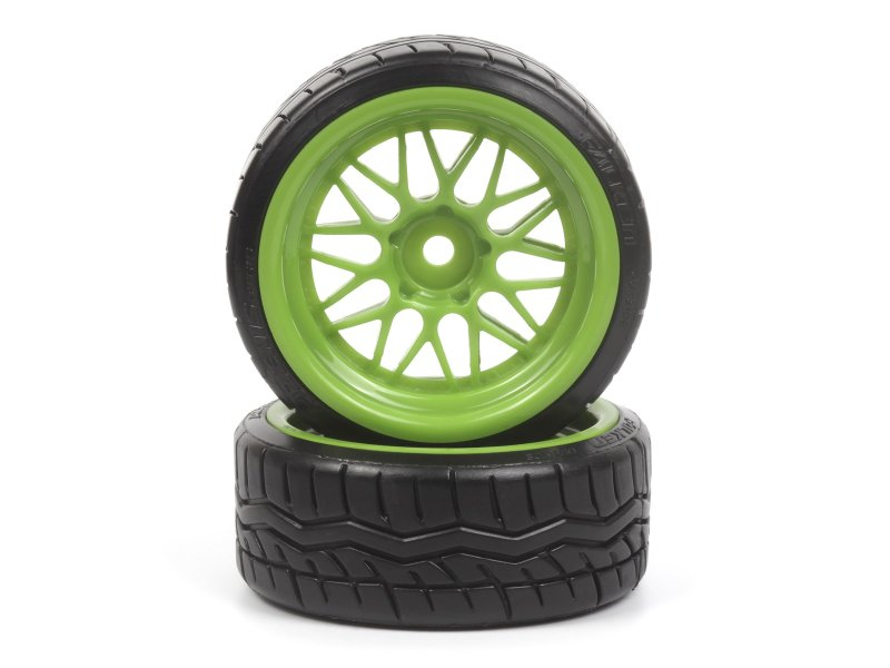 HPI Falken Azenis Drift Reifen /HRE C90 Felgen Grün 6mm Offset 4 Stück