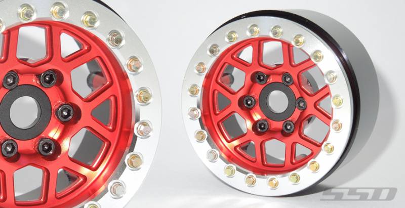 SSD 1.9" Boxer Beadlock Wheels (Red)(2)