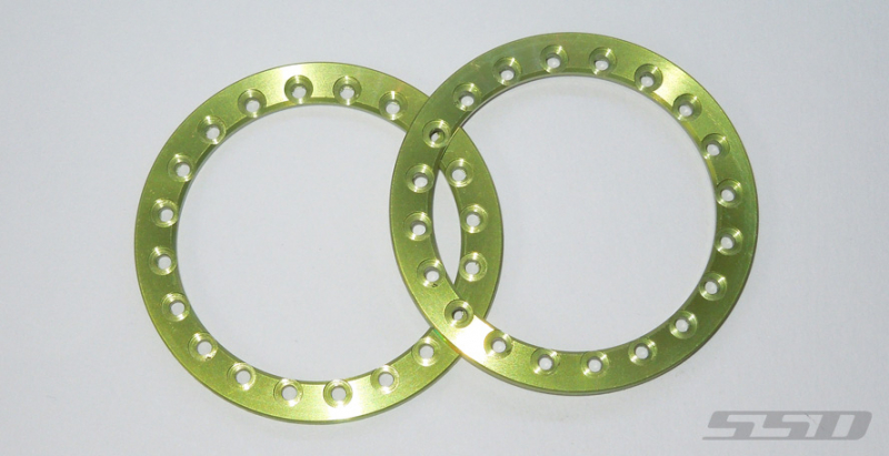 SSD 1.9” Green Aluminum Beadlock Rings (2)