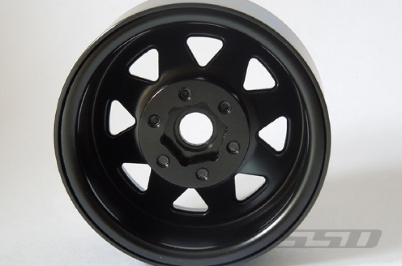 SSD 1.9" Steel 8 Spoke Beadlock Felgen (Schwarz) (2)