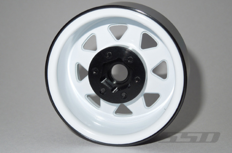 SSD 1.9" Steel 8 Spoke Beadlock Felgen (White)(2)