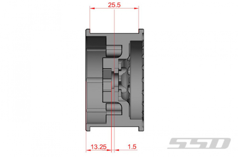 SSD 1.9" Warrior Beadlock Felgen (Silber)(2)