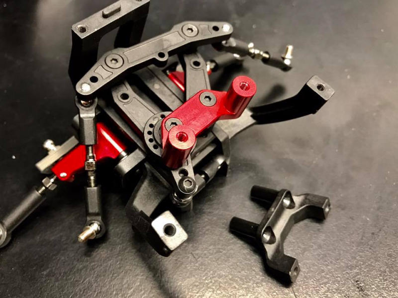 MST RMX 2.0, RMX 2.5 Alum.steering arm mount (red)