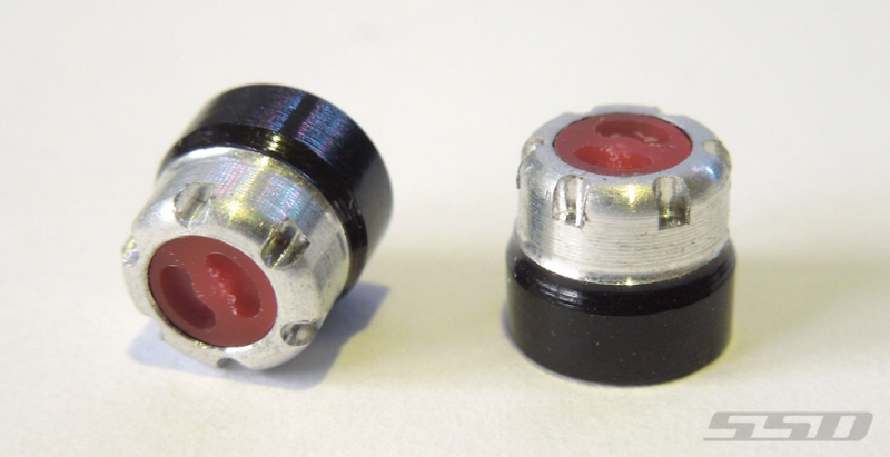 SSD 1/24 Scale Locking Hubs (Red) (2)