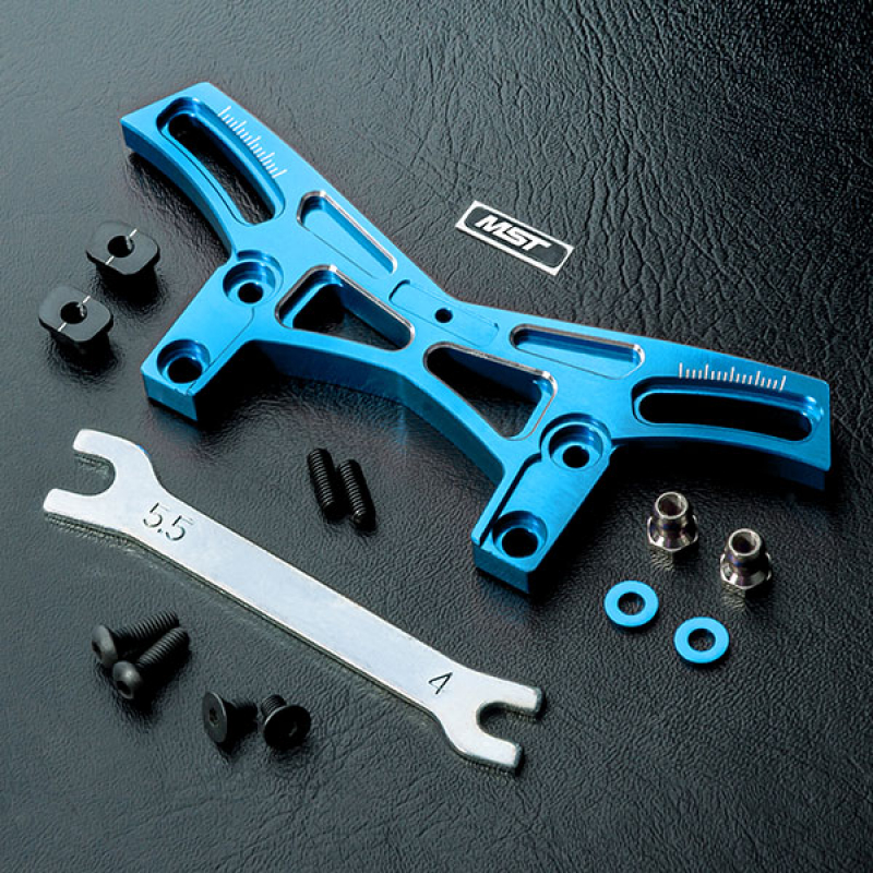 MST MS-01D Alum. front quick adj. damper stay (blue)