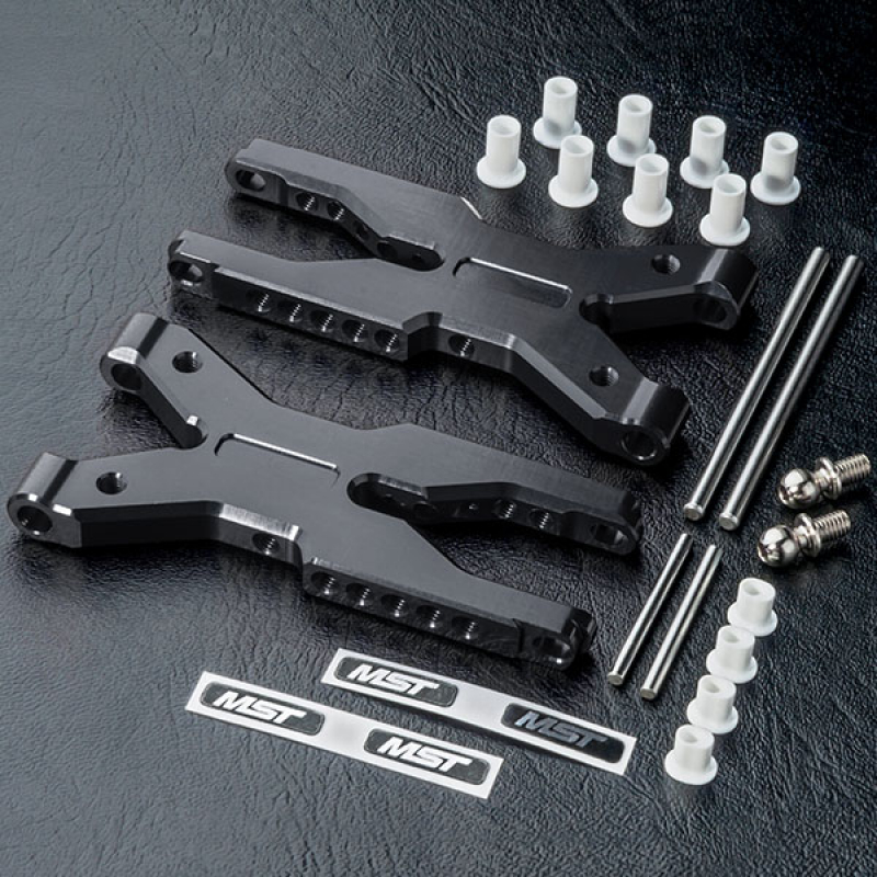 MST Alum. rear lower arm set (black)