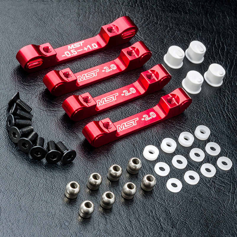 MST RMX 2.0 S, RMX 2.5 Alum. suspension mount set (red)