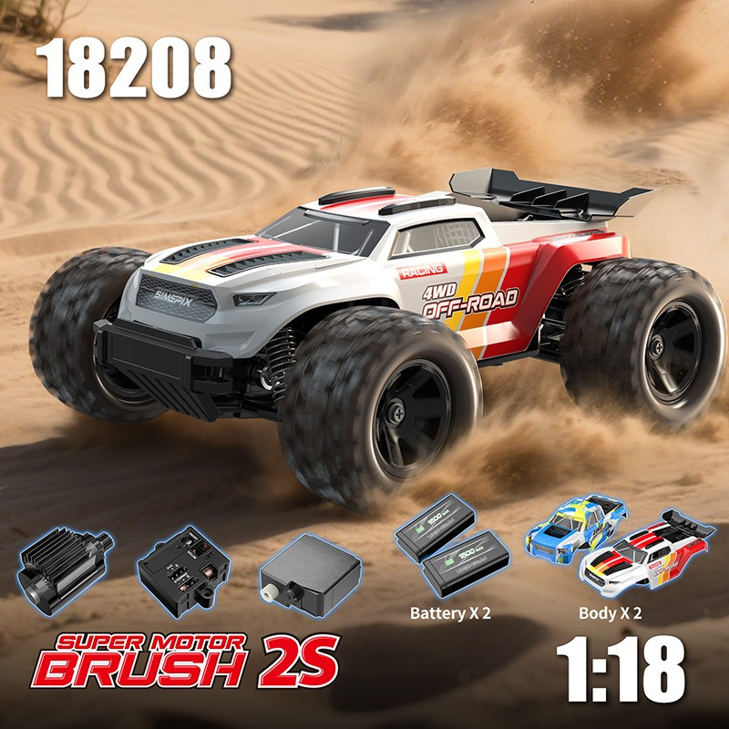 MJX Hyper GO 18208 1/18 Monster Truck 4WD RTR inkl. 2x Akku & Ladegerät, 2x Karosserie