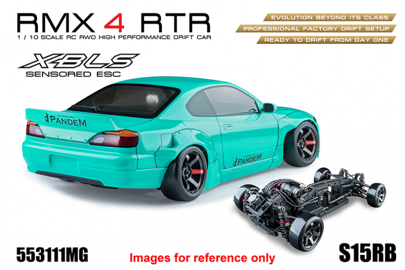 Preview: MST RWD Drift Car RMX 4 RTR S15RB (Mint Green) - Brushless sensored
