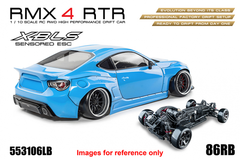 Preview: MST RWD Drift Car RMX 4 RTR 86RB (Light Blue) - Brushless sensored