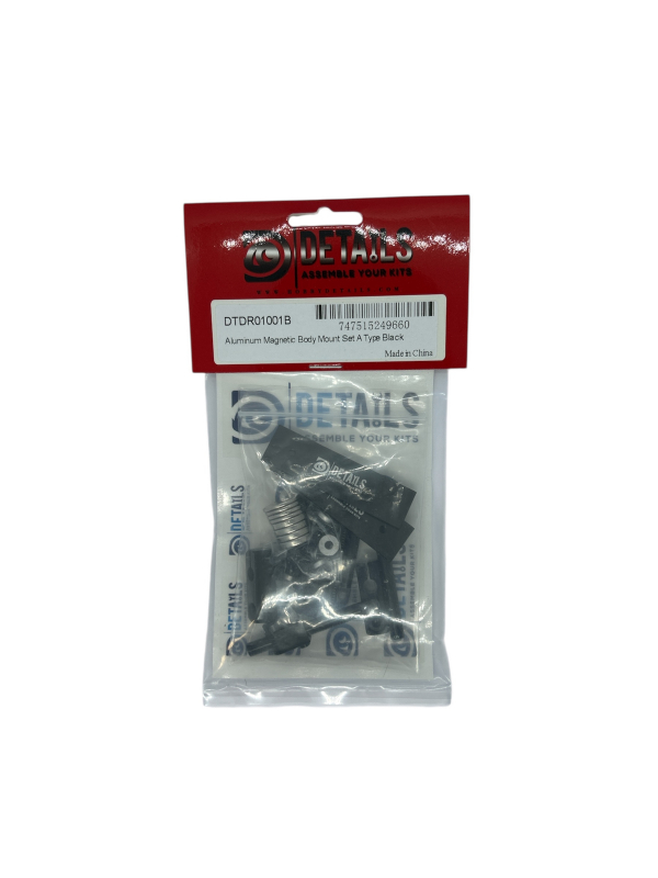 Preview: Aluminum Magnetic Body Mount Set for 1/10 Onroad Cars - Type A - Black