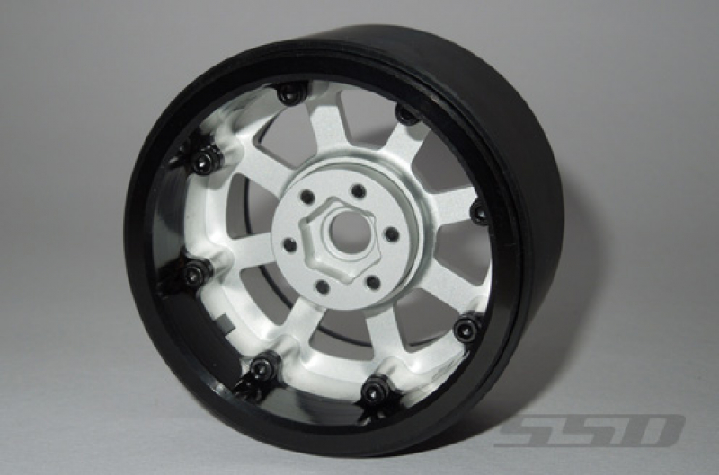 SSD 2.2" Assassin Wide Beadlock Wheels silver (2)