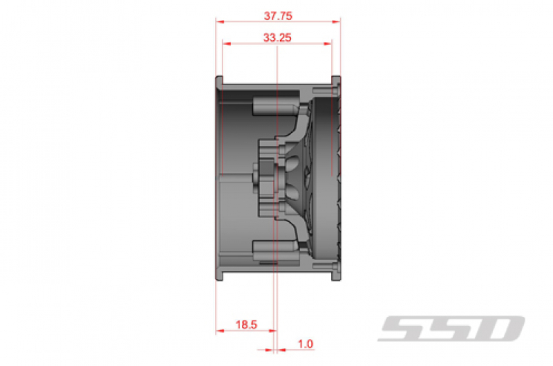 SSD 2.2" Champion Wheels (Black/Silver) (2)