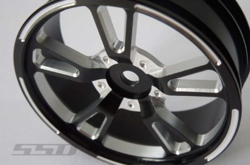 SSD 2.2" V Spoke Drag Front Wheels (Black)(2)