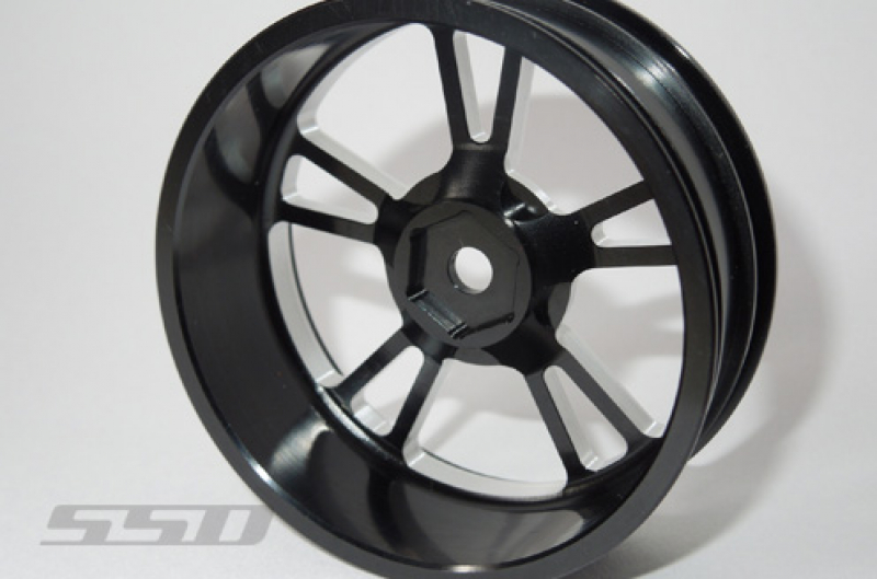 SSD 2.2" V Spoke Drag Front Wheels (Black)(2)