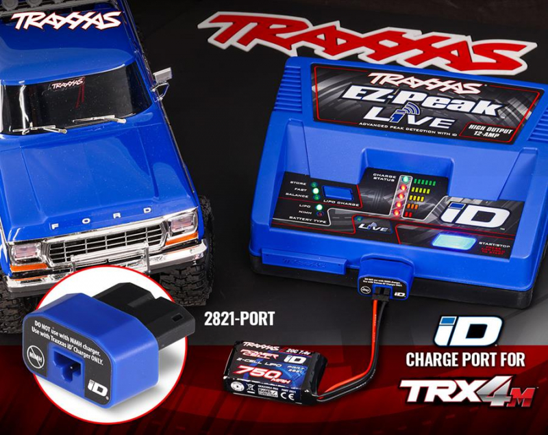 Traxxas iD-Ladeadapter für TRX-4M Akkus mit EZ-Peak iD-Ladegeräten