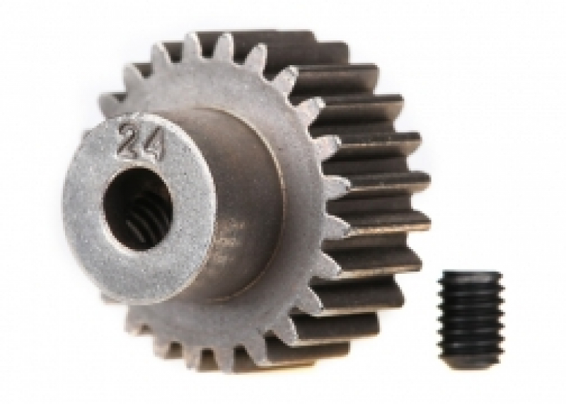 Traxxas Gear, 24-T pinion (48-pitch) / set screw