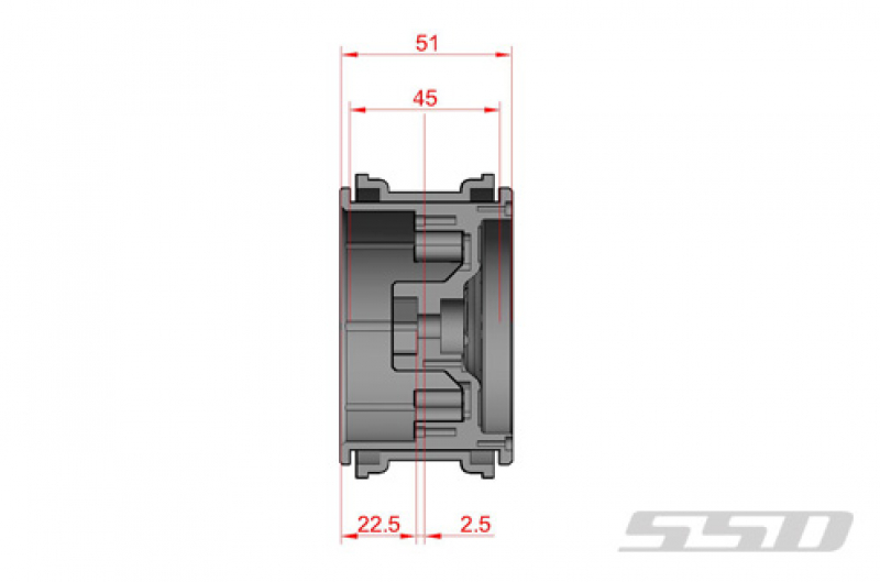 SSD 2.9" Bouncer Beadlock Felgen (Silver)(2)