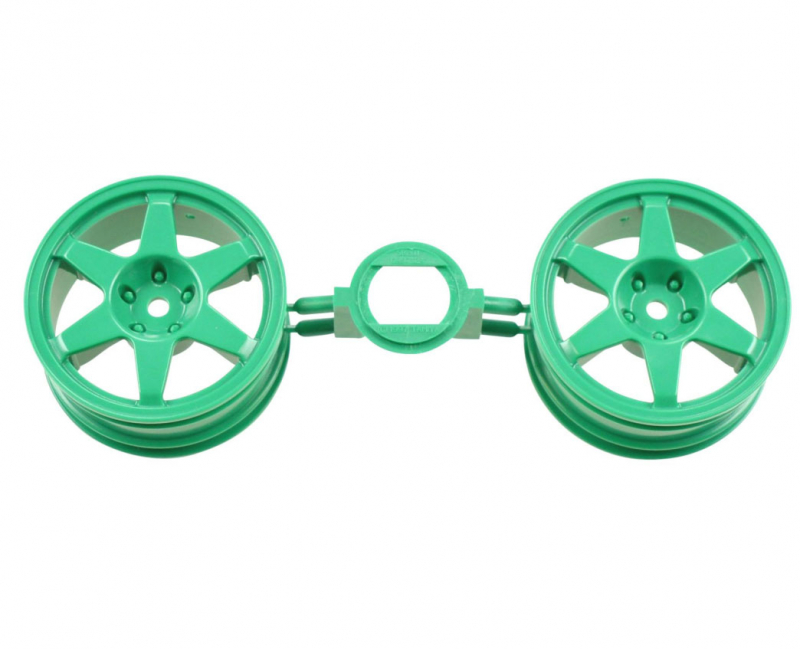 Tamiya 6-Speichen Felgen 26mm Grün (2)
