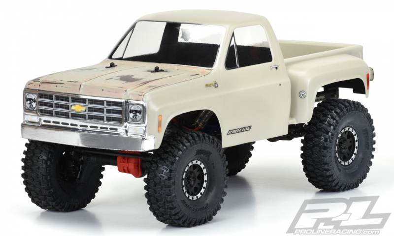 Proline 1978 Chevy K-10 Clear Body (Cab & Bed)  for 12.3" (313mm) Wheelbase Scale Crawlers