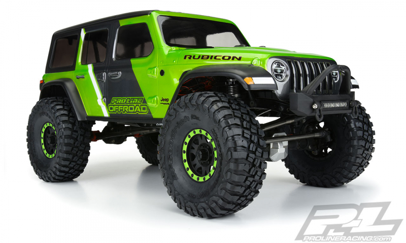 Proline Jeep Wrangler JL Unlimited Rubicon Clear Body for 12.3" (313mm) Wheelbase Scale Crawlers