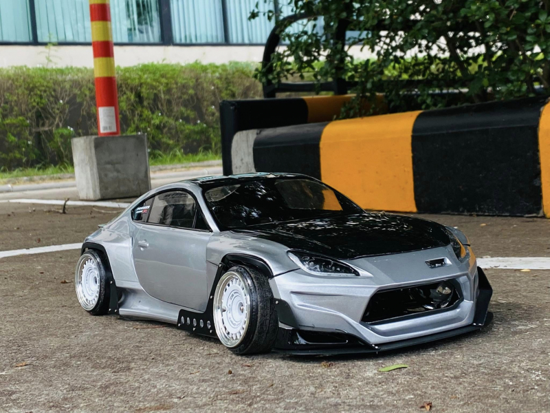 DS Racing Aero Drift Felgen Cover für Drift Element Felgen - Flat Black / White Front