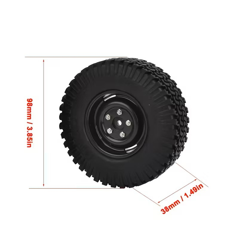 1.9 Crawler 4 Stück Reifen/Einlagen, 4 Stück Felgen